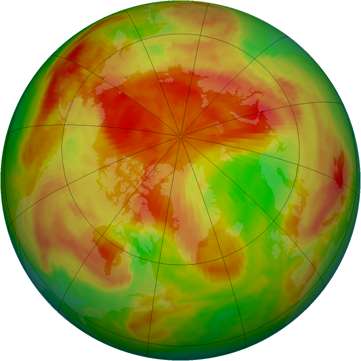Arctic ozone map for 29 April 1984